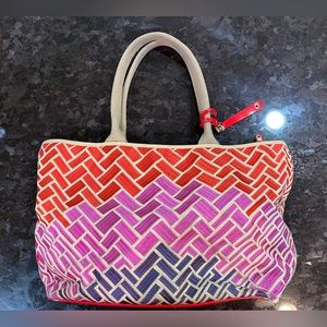 Cole Haan cloth bag, great condition, bright summer colors